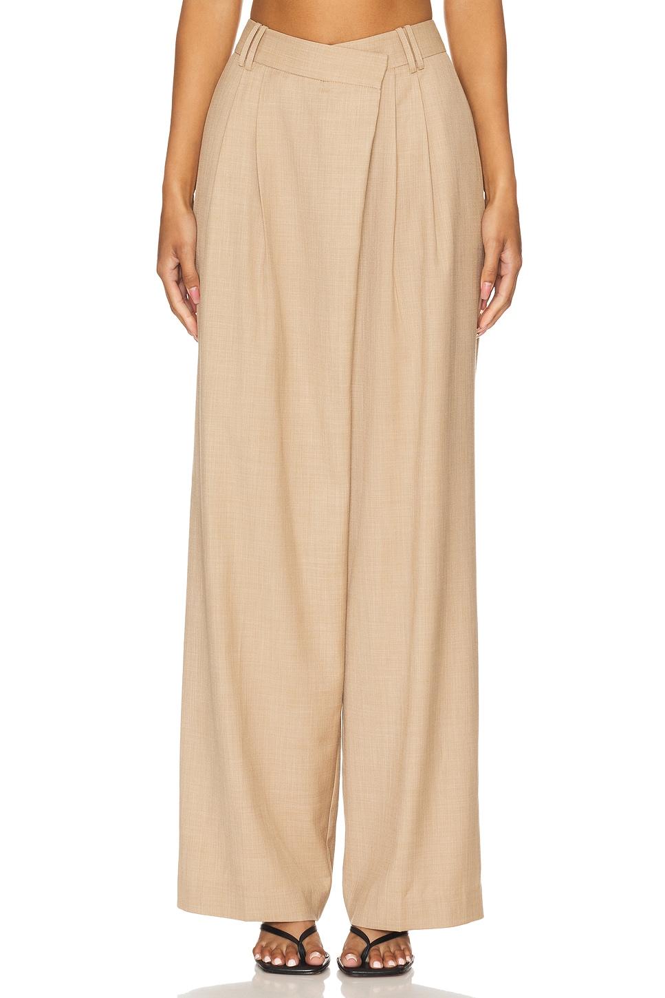 asher asymmetrical pleat front pant