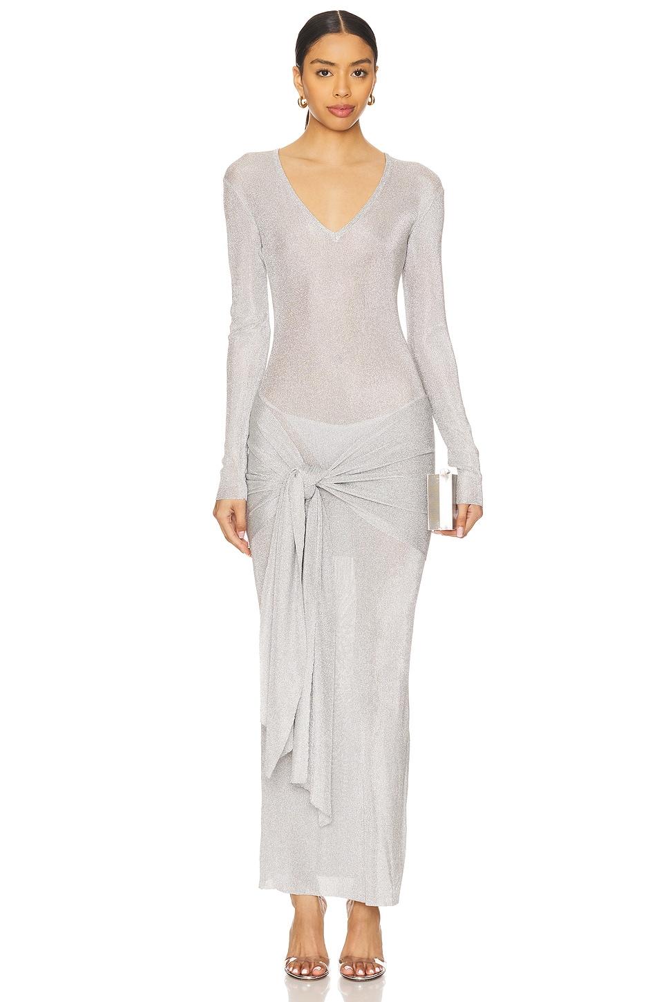 ashera metallic knit dress