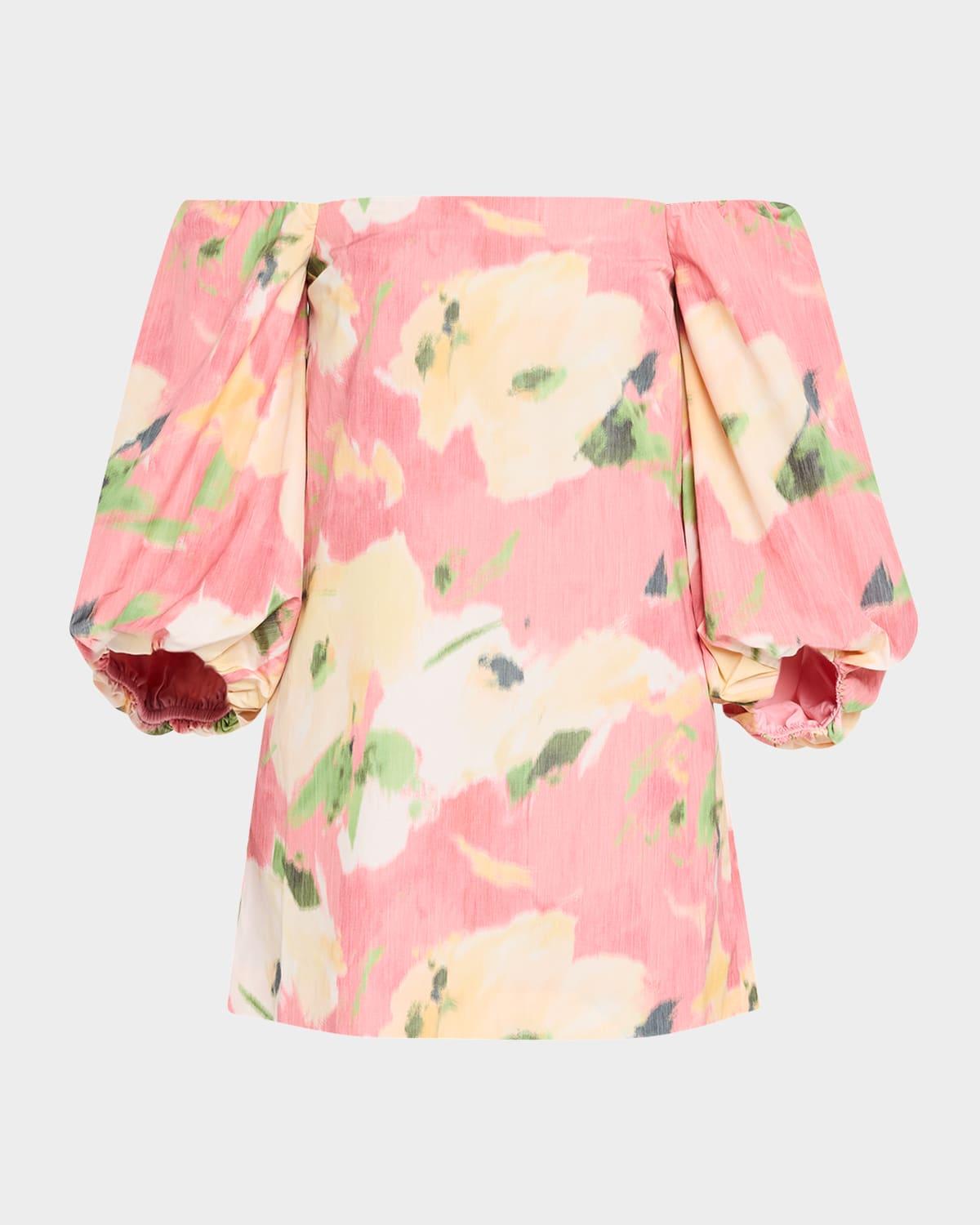 ashley printed off-the-shoulder dress