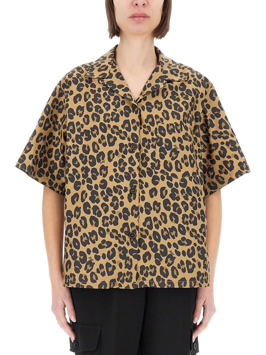 aspesi animal print shirt
