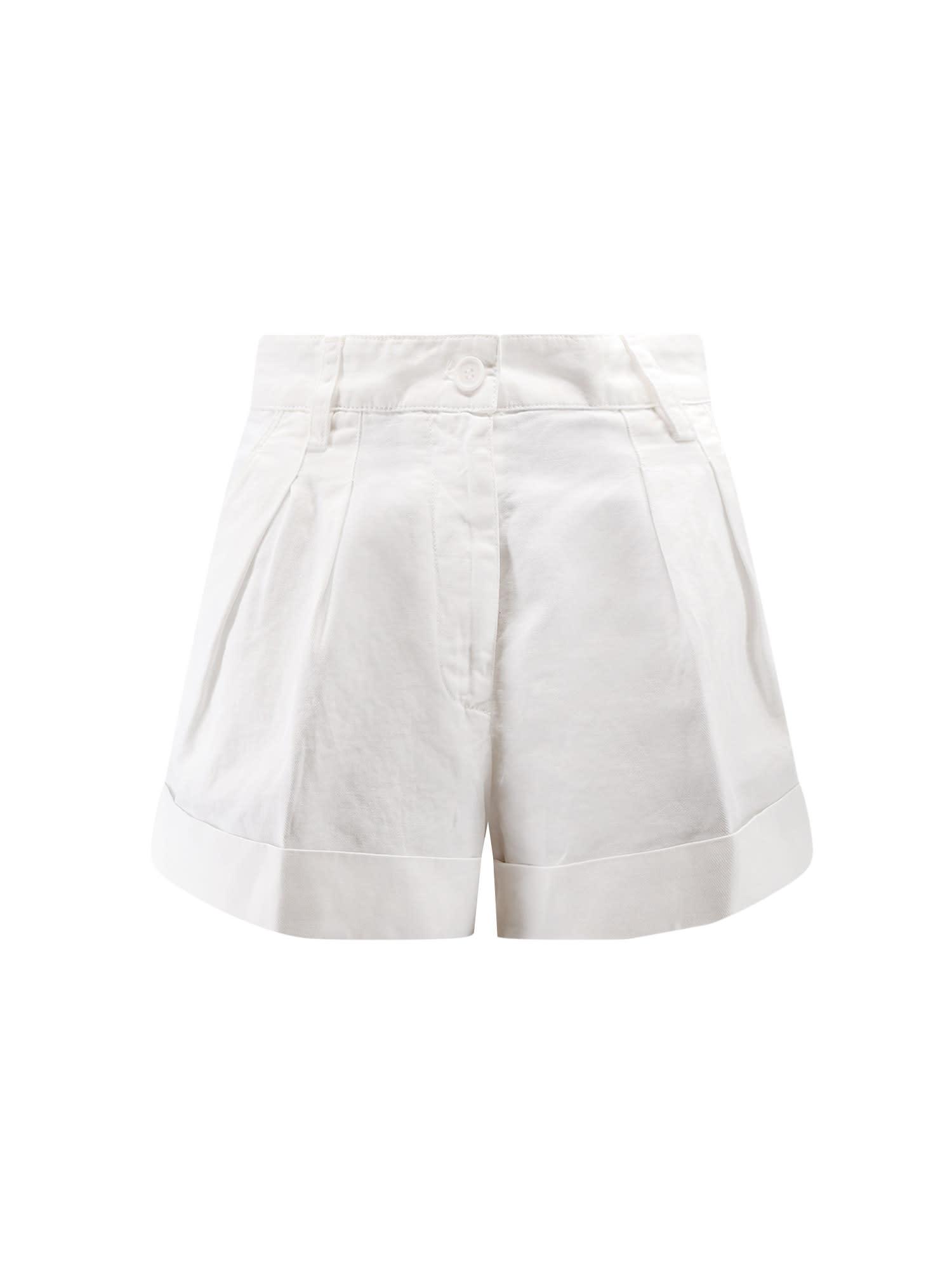 aspesi cotton and linen shorts