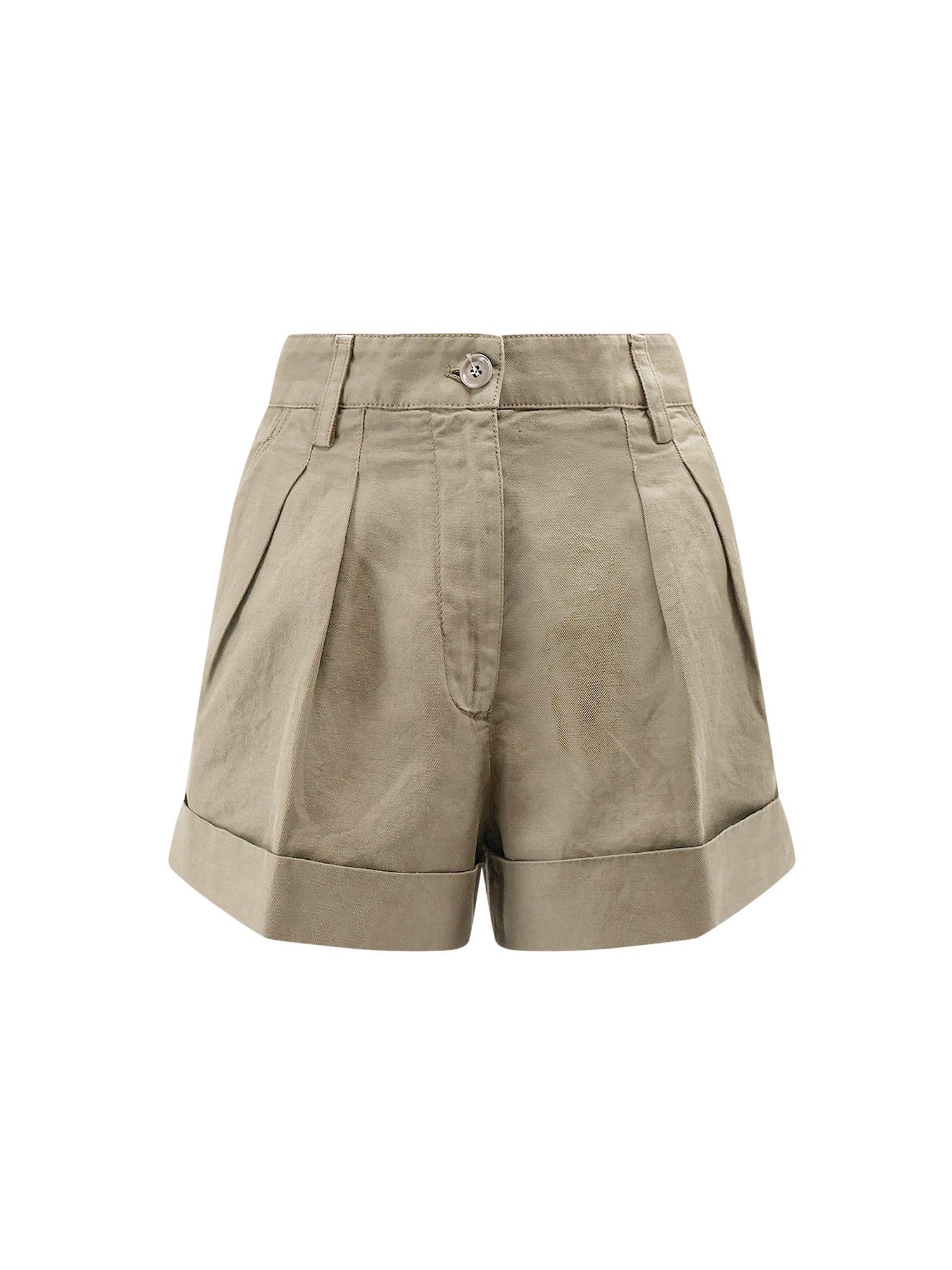 aspesi cotton and linen shorts