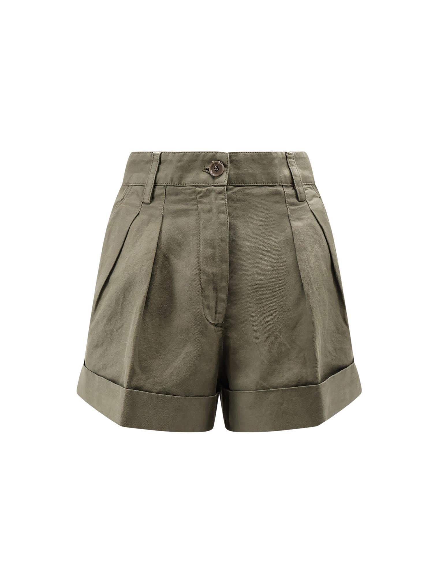 aspesi cotton and linen shorts