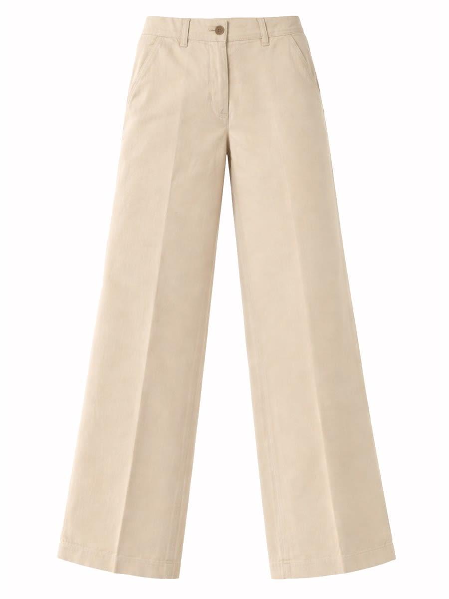 aspesi cotton and linen tailored pants