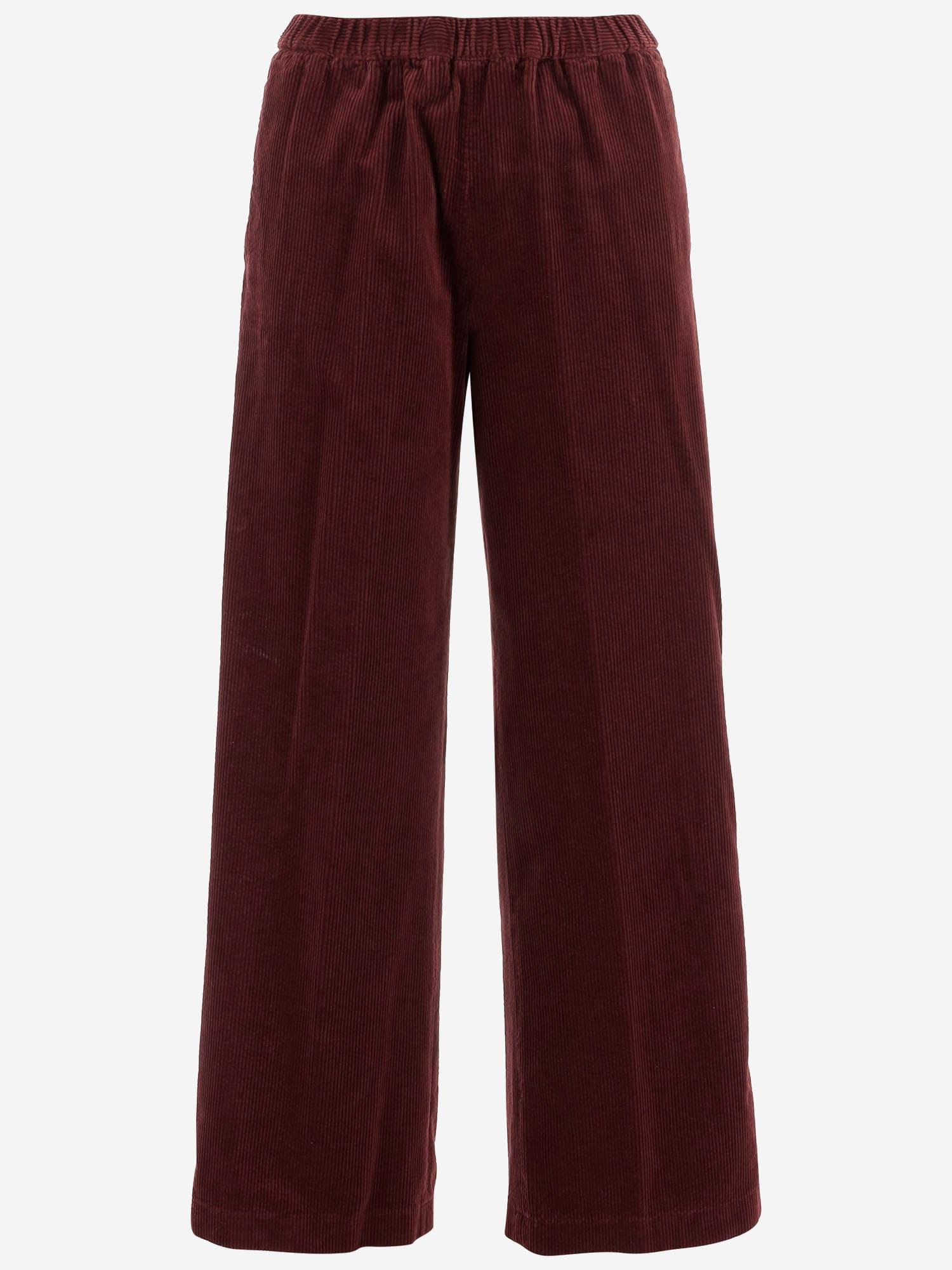 aspesi cotton velvet pants
