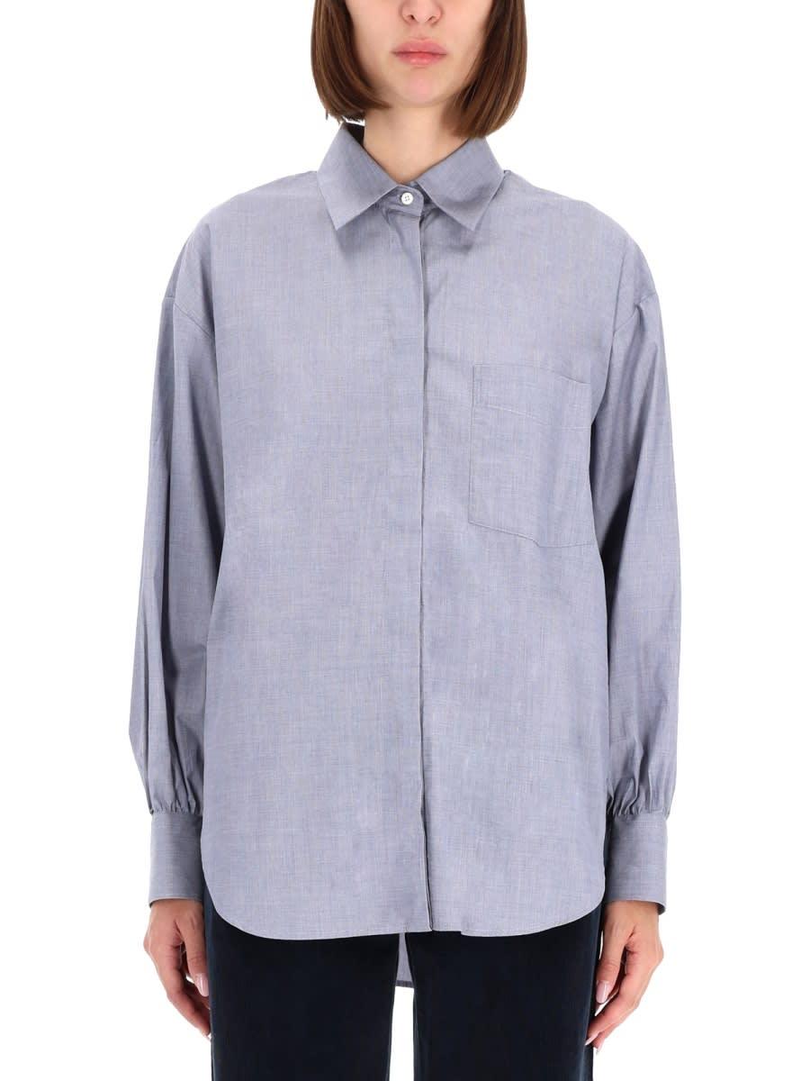 aspesi high collar shirt