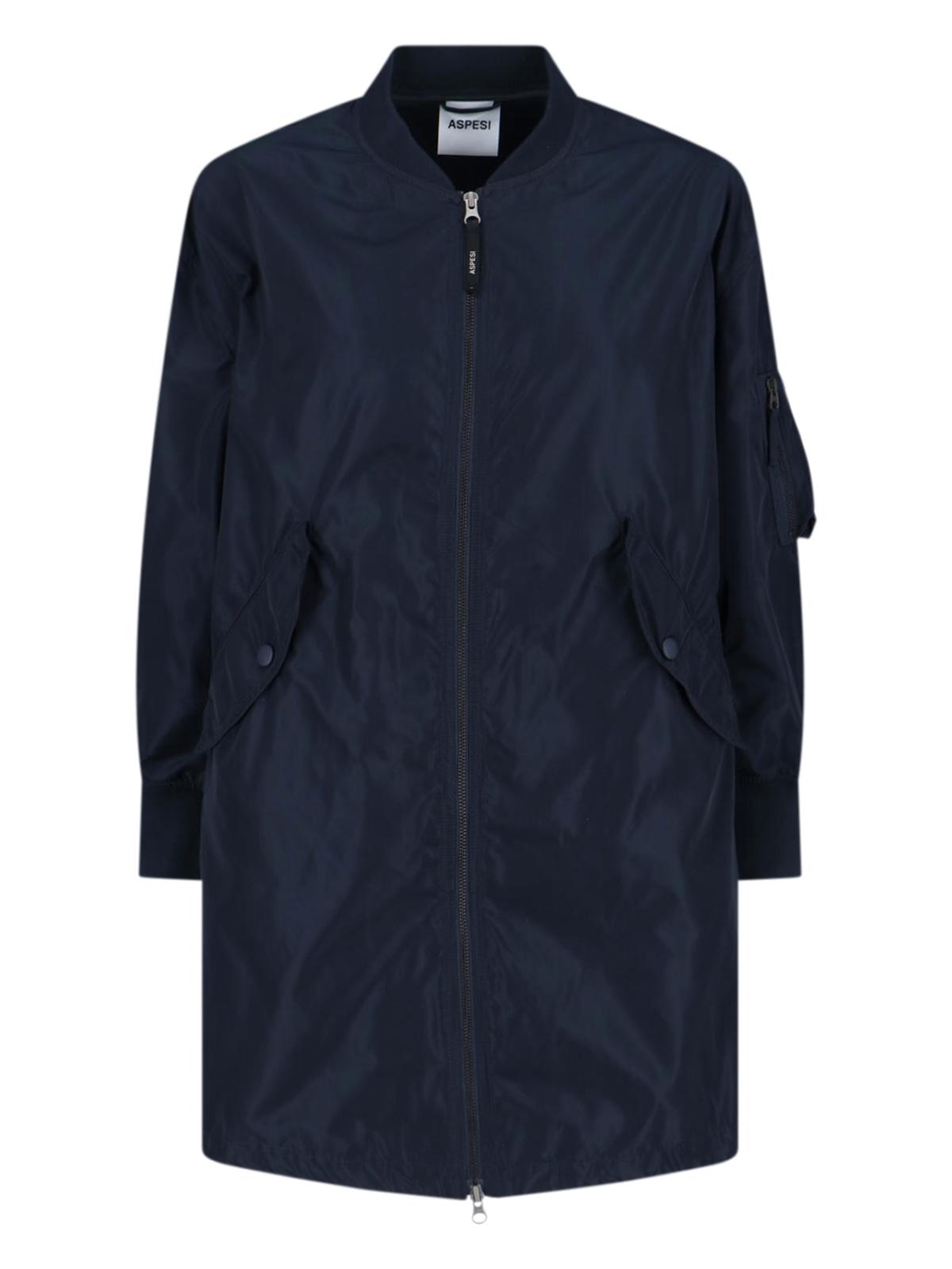 aspesi jackets blue polyester - women