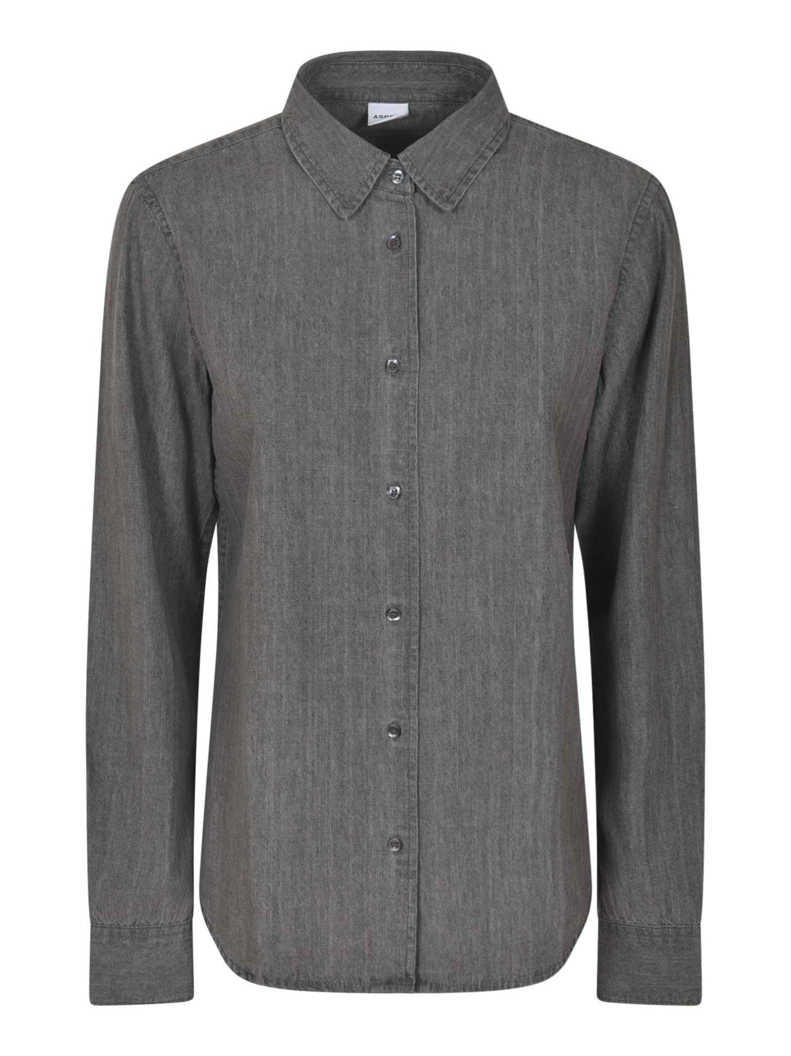 aspesi round hem regular formal shirt