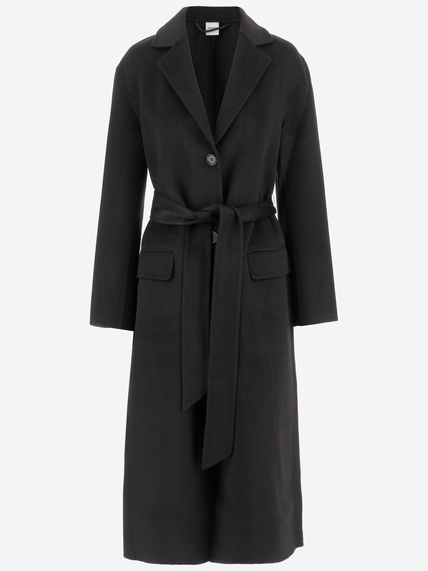 aspesi single-breasted wool coat