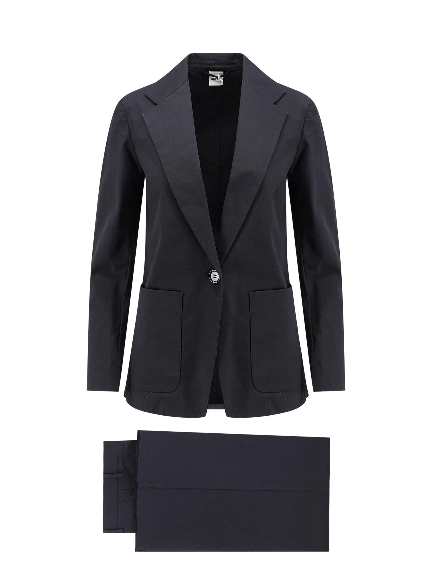 aspesi stretch cotton suit