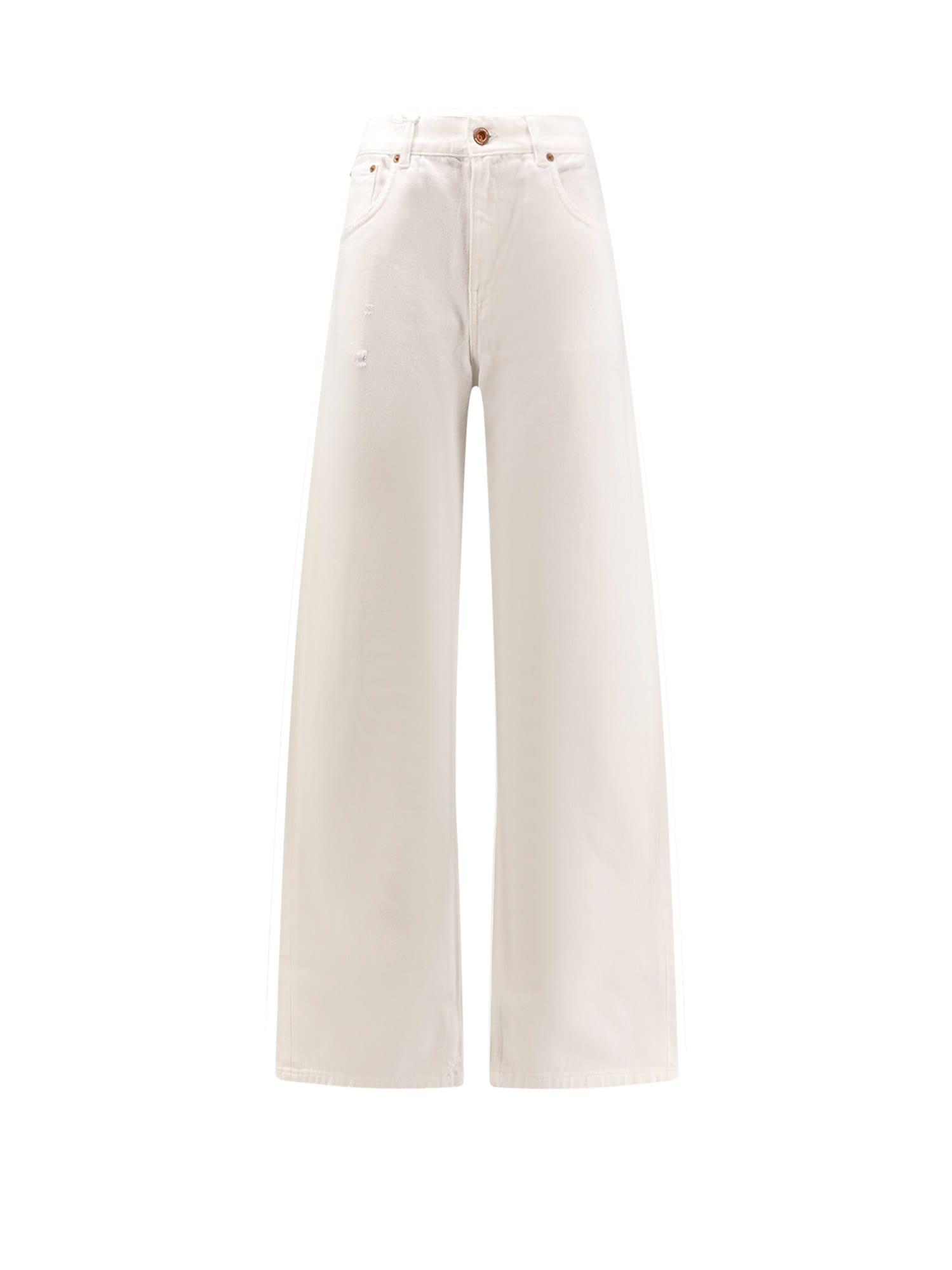 aspesi wide leg denim trousers