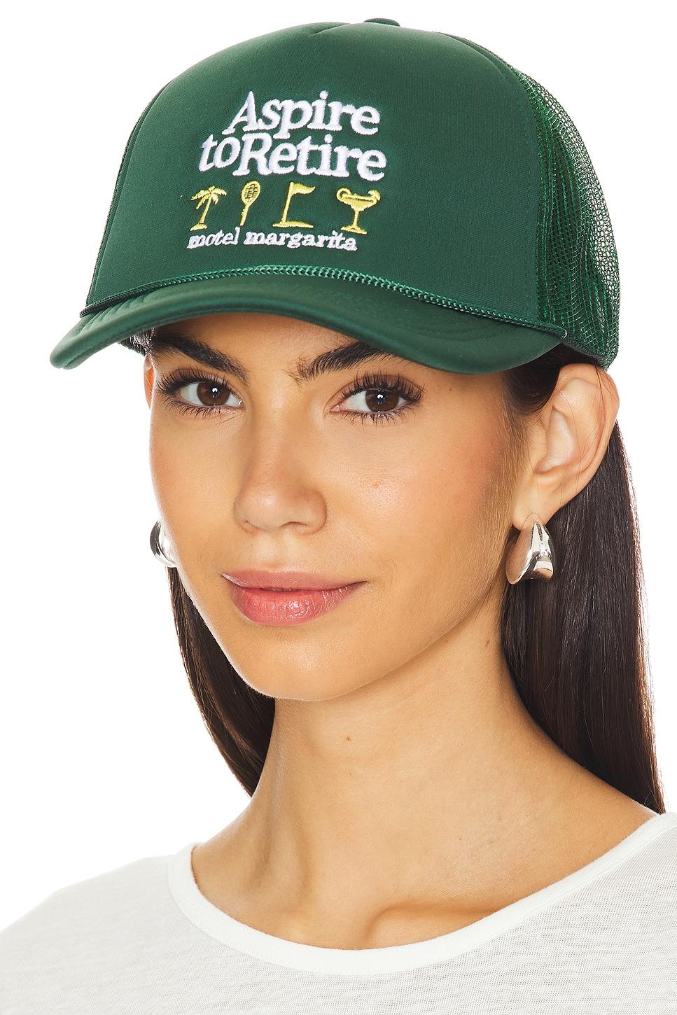aspire to retire trucker hat