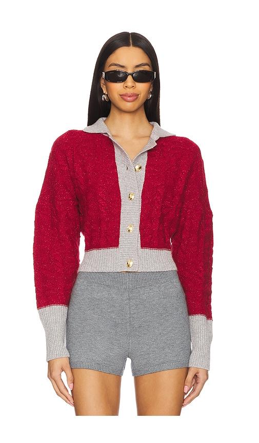 asta resort bella cardigan in red.