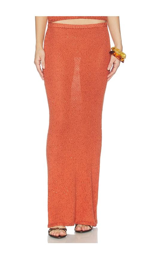 asta resort carolina skirt in orange.