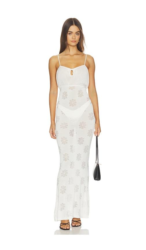 asta resort cecilia maxi dress in white.
