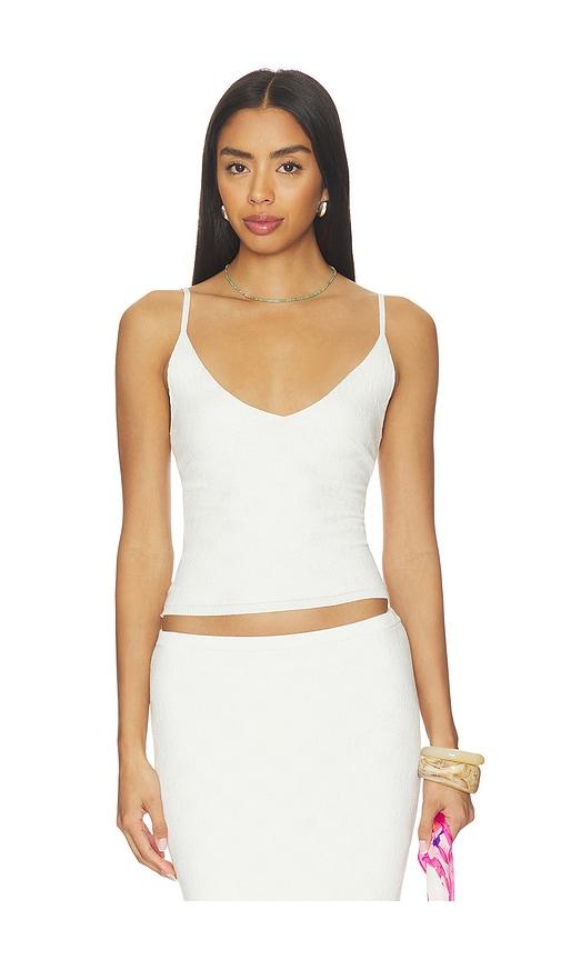 asta resort pointelle carolina camisole in white.