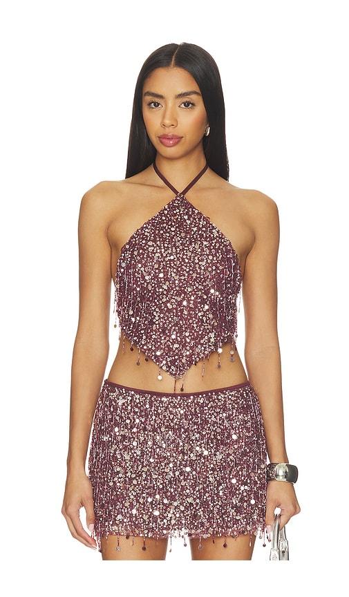 asta resort x revolve clair camisole in burgundy.