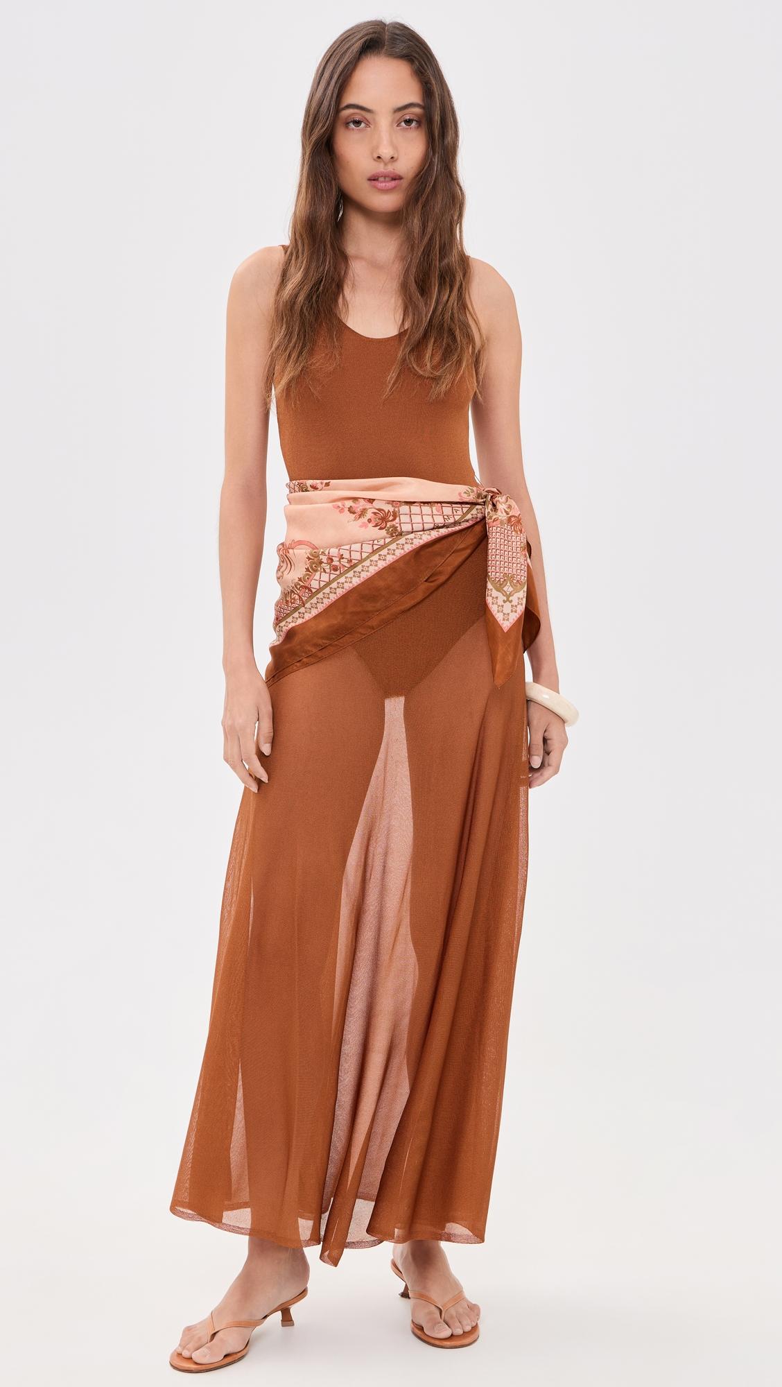aster scarf maxi dress