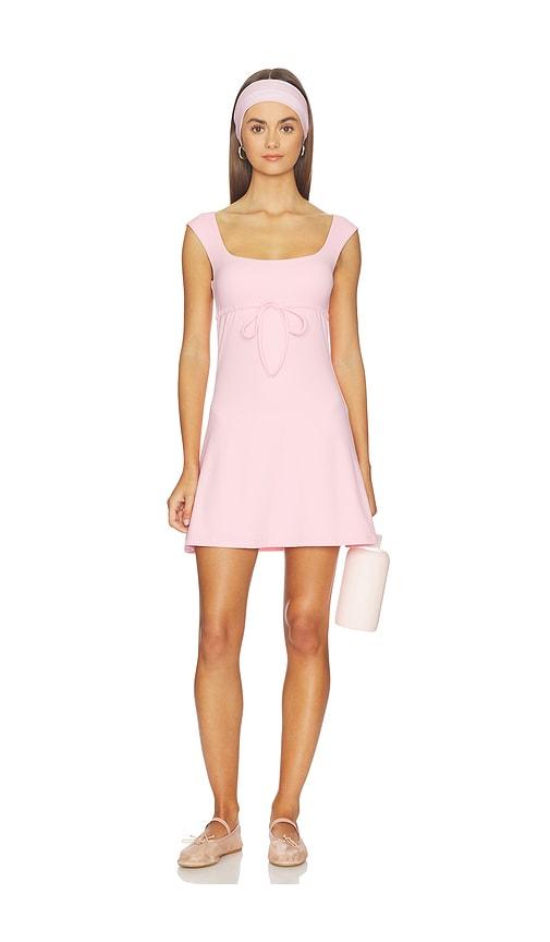astoria babydoll tie dress in pink.