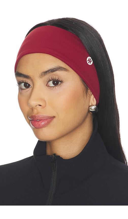 astoria headband in wine.