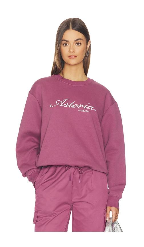 astoria oversized sweatshirt in mauve.