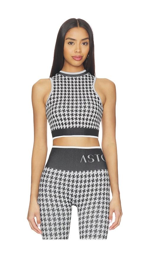 astoria seamless knit mockneck in black,white.