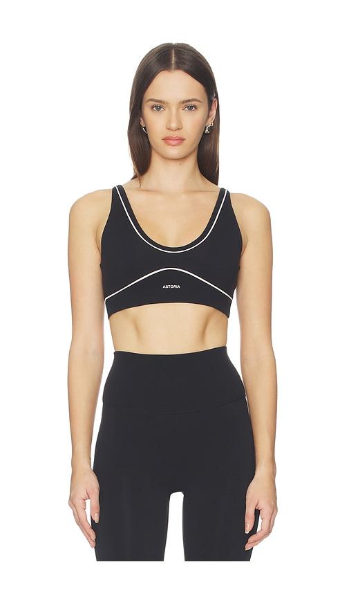 astoria sports bra in black.
