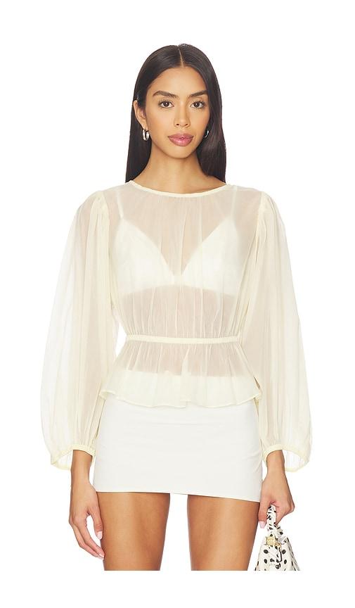 astr the label amie top in lemon.