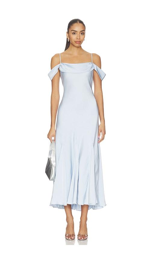 astr the label araxie dress in baby blue.
