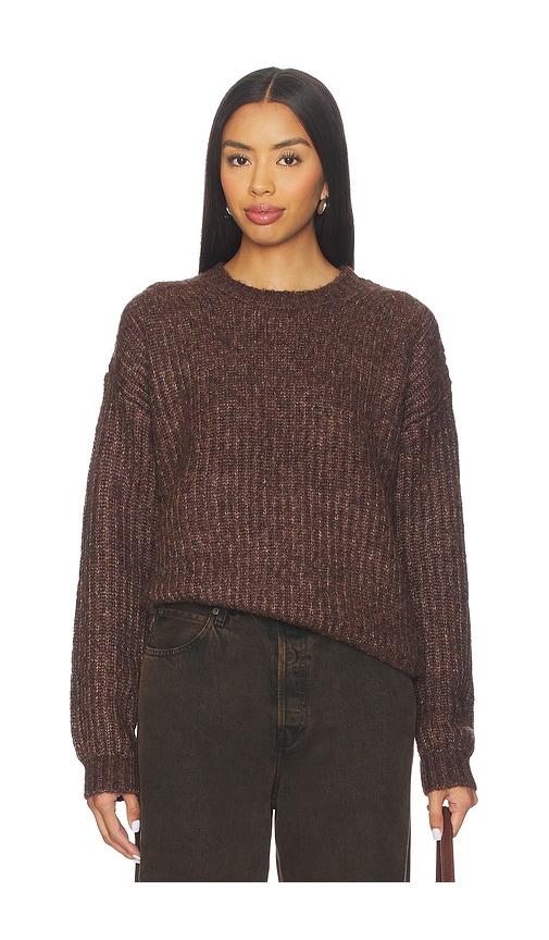 astr the label archer sweater in brown.
