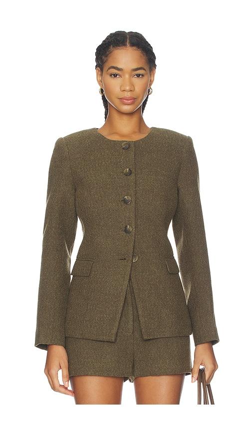 astr the label bellmere jacket in olive.