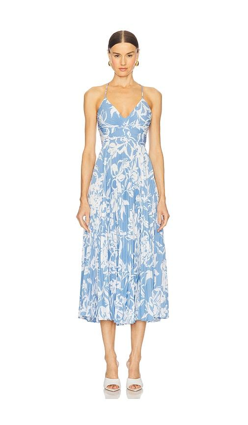 astr the label blythe dress in blue.
