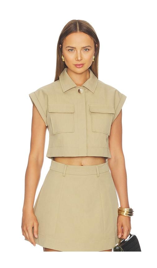 astr the label cairn top in beige.