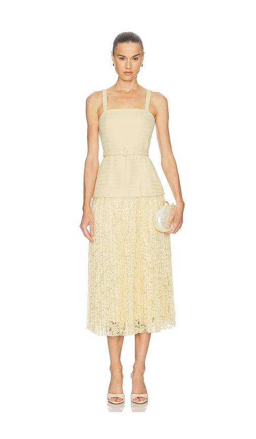 astr the label caitlin dress in lemon.