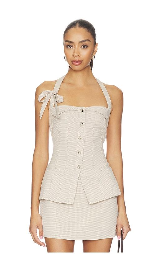 astr the label cithara top in tan.