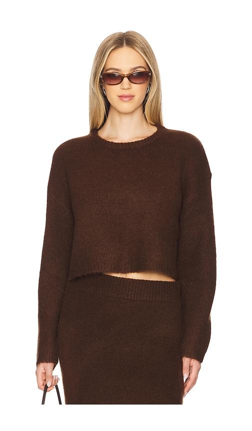 astr the label clarissa sweater in brown.