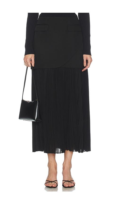 astr the label deaile skirt in black.