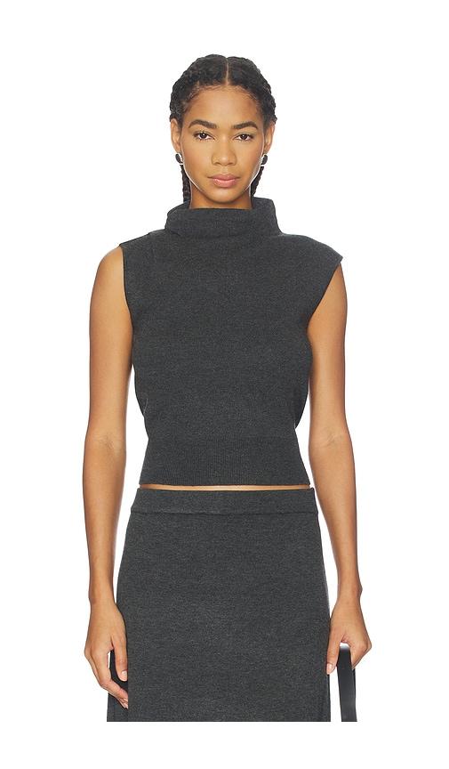 astr the label deora sweater in charcoal.