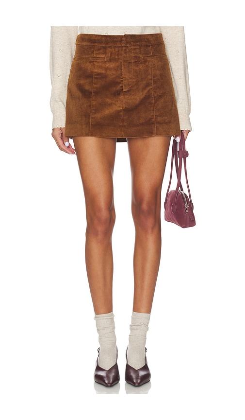astr the label doria skirt in brown.