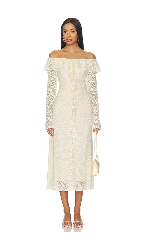 astr the label dorian dress in cream.