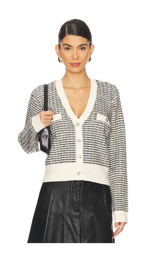 astr the label ellory cardigan in black,cream.