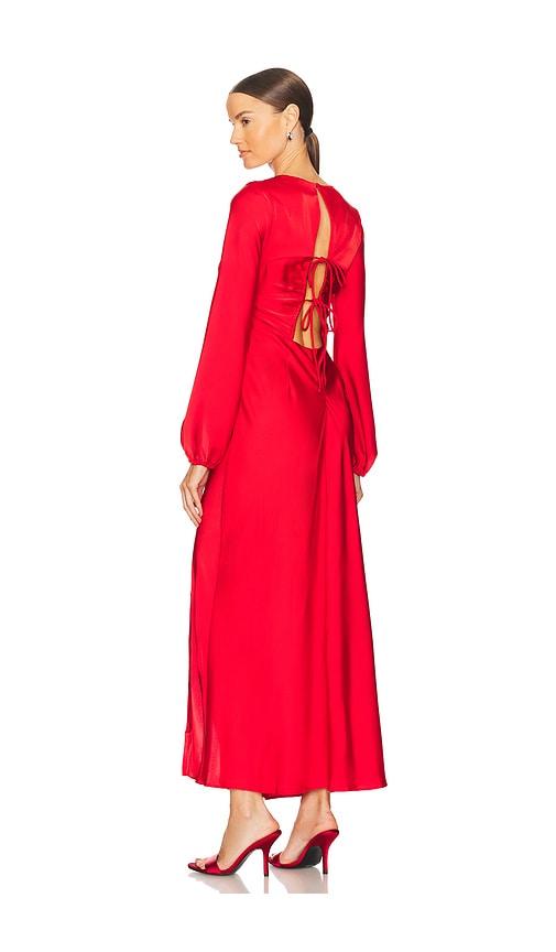 astr the label elyse dress in red.