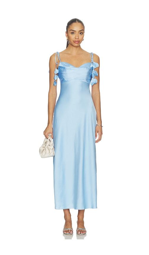 astr the label hera dress in blue.