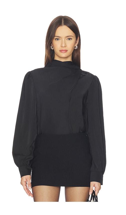 astr the label ivonne top in black.