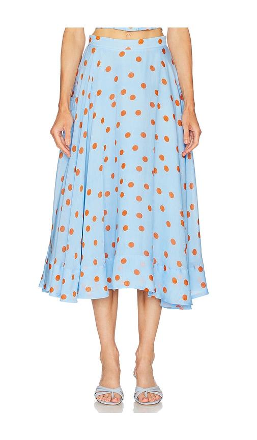astr the label janie skirt in blue.