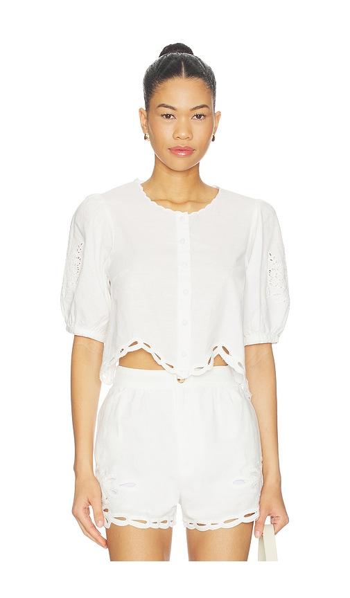 astr the label joellyn top in white.