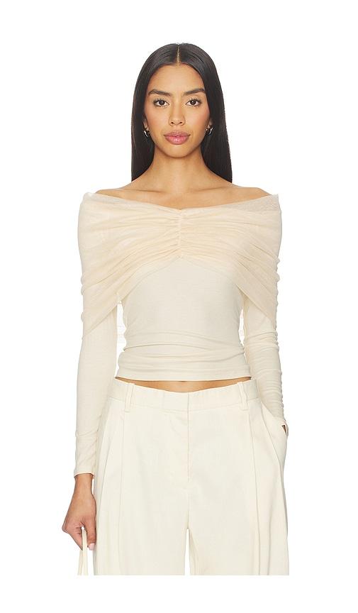 astr the label julieta top in beige.