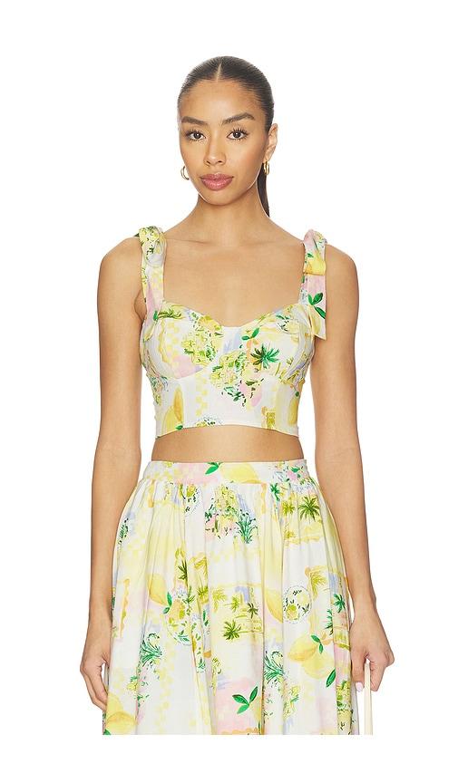 astr the label kaleigh top in lemon.