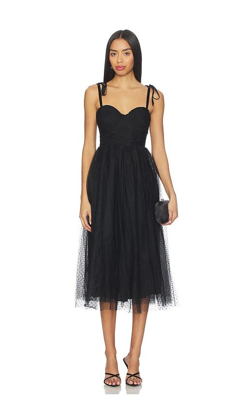 astr the label karyme dress in black.