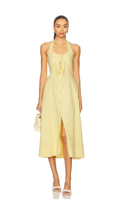 astr the label katherine dress in lemon.